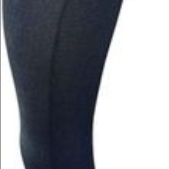 Women's Denim Print Fake Jeans Seamless Fleece Lined Leggings, Full Length - Picture 2 of 2